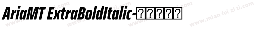 AriaMT ExtraBoldItalic字体转换